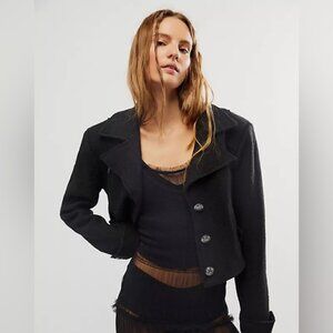 Free People Black Mimi Jacket - M